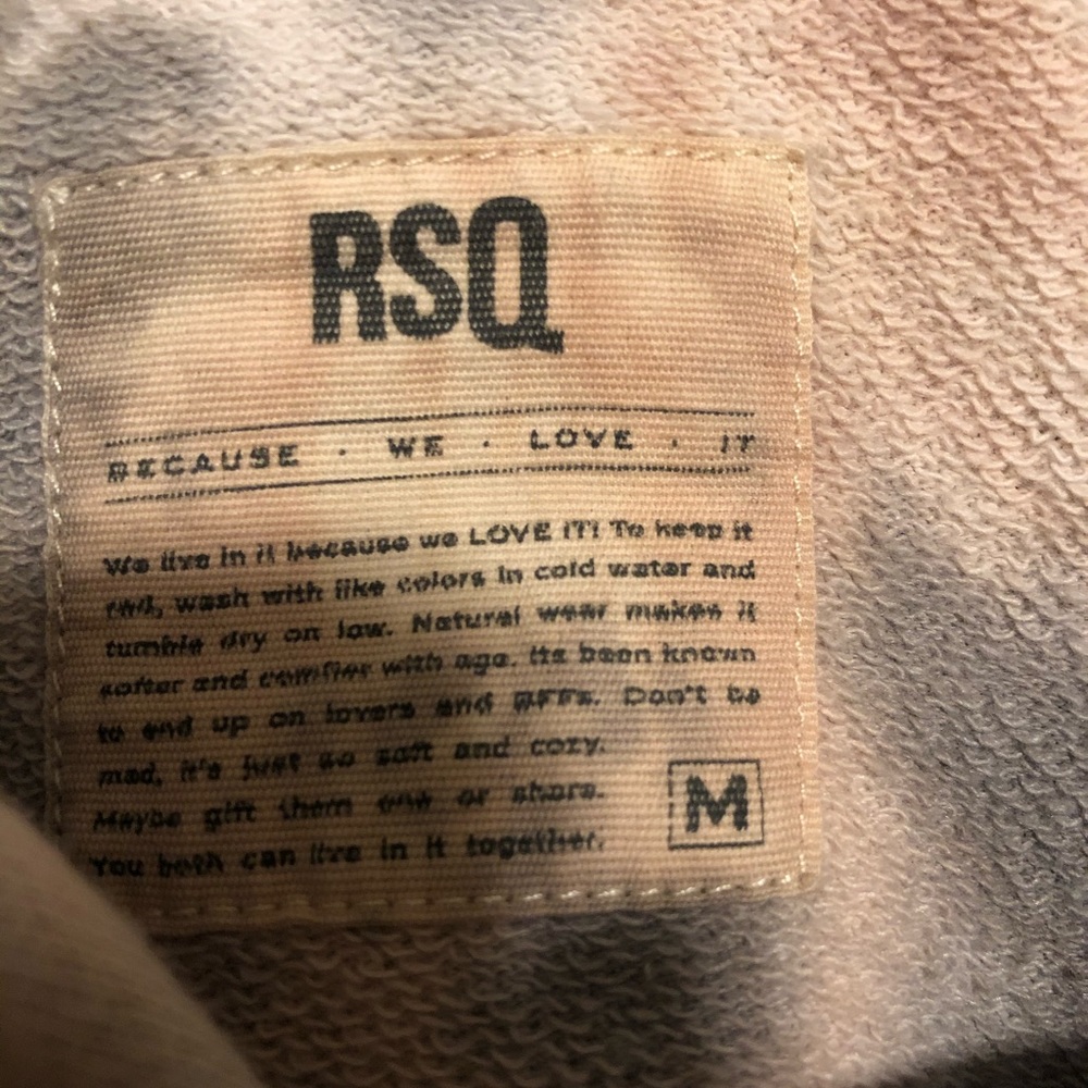 Tilly’s tye dye hooded sweatshirt pink/grey Large